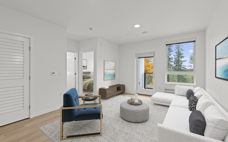 1 Bedroom Plus Den Living Room